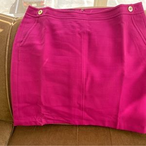 Talbots Women’s Pink/Fuchsia Lined Straight Skirt w/Working Pockets Size 20